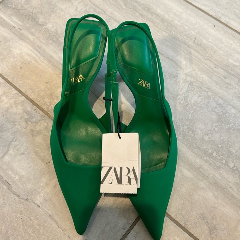 Zara green heels